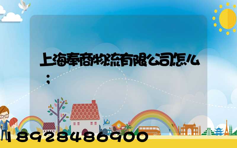 上海奉商物流有限公司怎么樣
