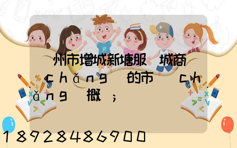 廣州市增城新塘服裝城商場(chǎng)的市場(chǎng)概況