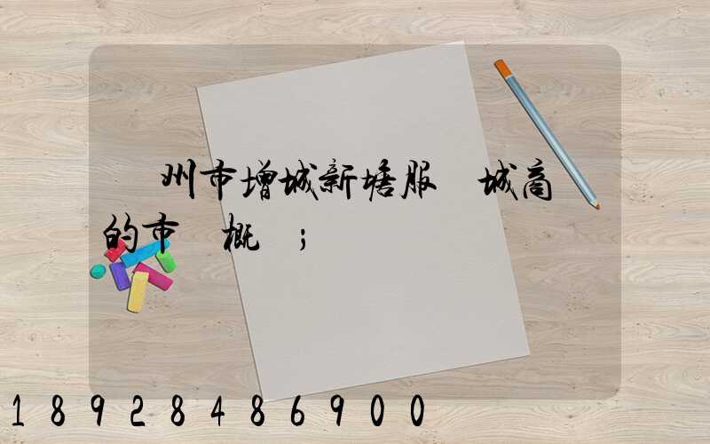 廣州市增城新塘服裝城商場的市場概況
