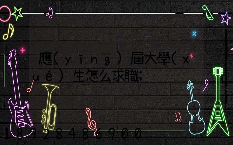 應(yīng)屆大學(xué)生怎么求職