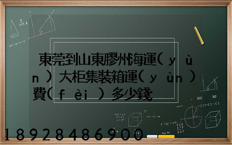 東莞到山東膠州海運(yùn)大柜集裝箱運(yùn)費(fèi)多少錢