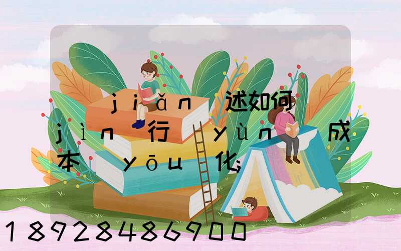簡(jiǎn)述如何進(jìn)行運(yùn)輸成本優(yōu)化